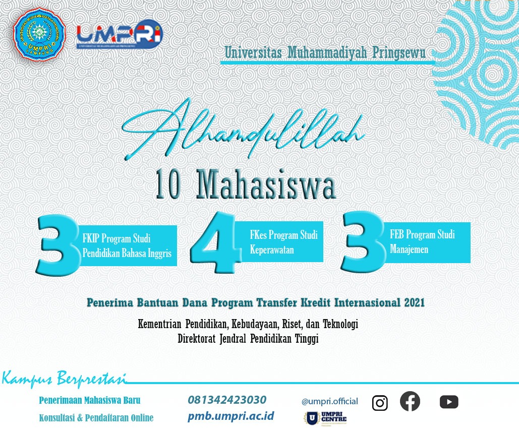 UMPRI MENDAPATKAN PROGRAM TRANSFER KREDIT INTERNASIONAL 2021