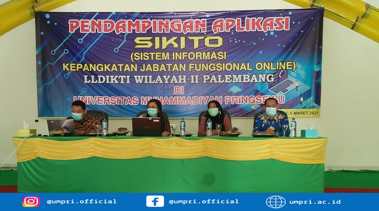 Pendampingan Aplikasi SIKITO LLDIKTI Wilayah II Palembang di Universitas Muhammadiyah Pringsewu (UMPRI)