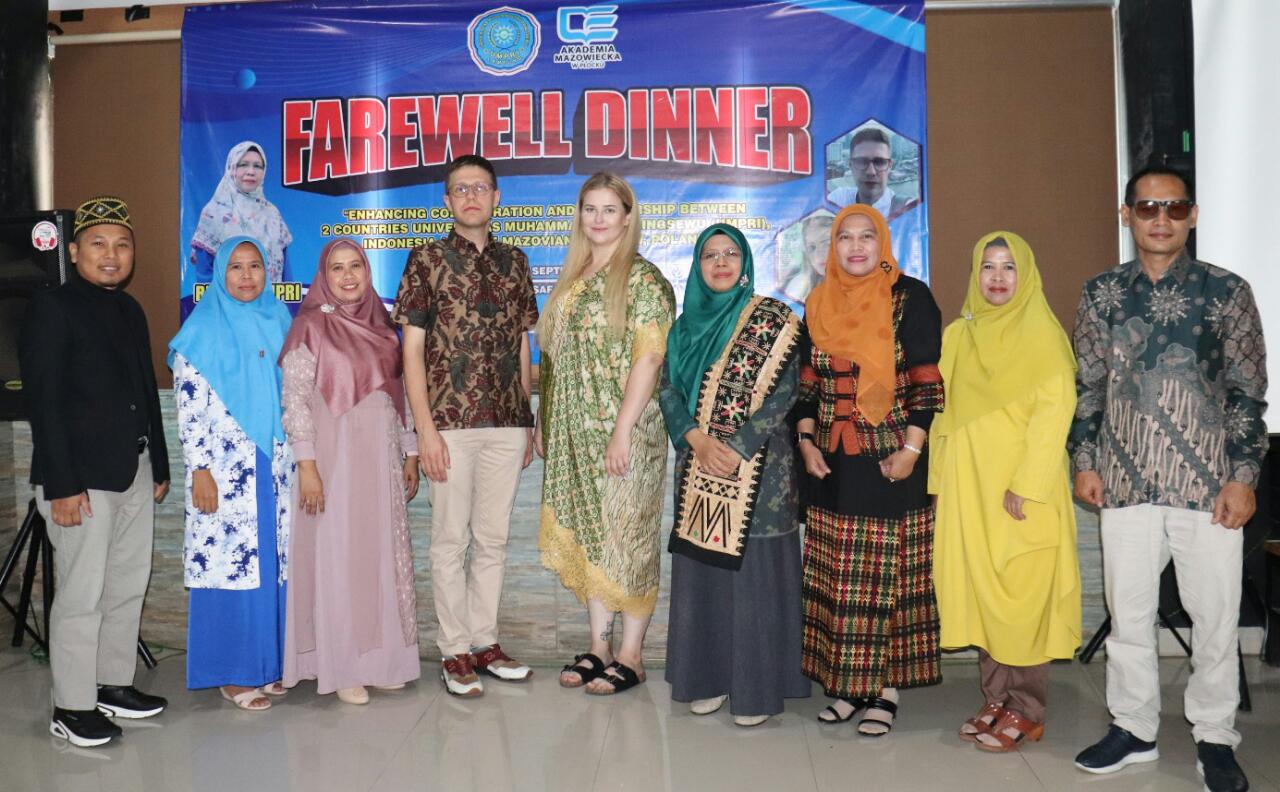 UMPRI Gelar Farewell Dinner Bersama Delegasi Mozavian Academy in Plock Polandia