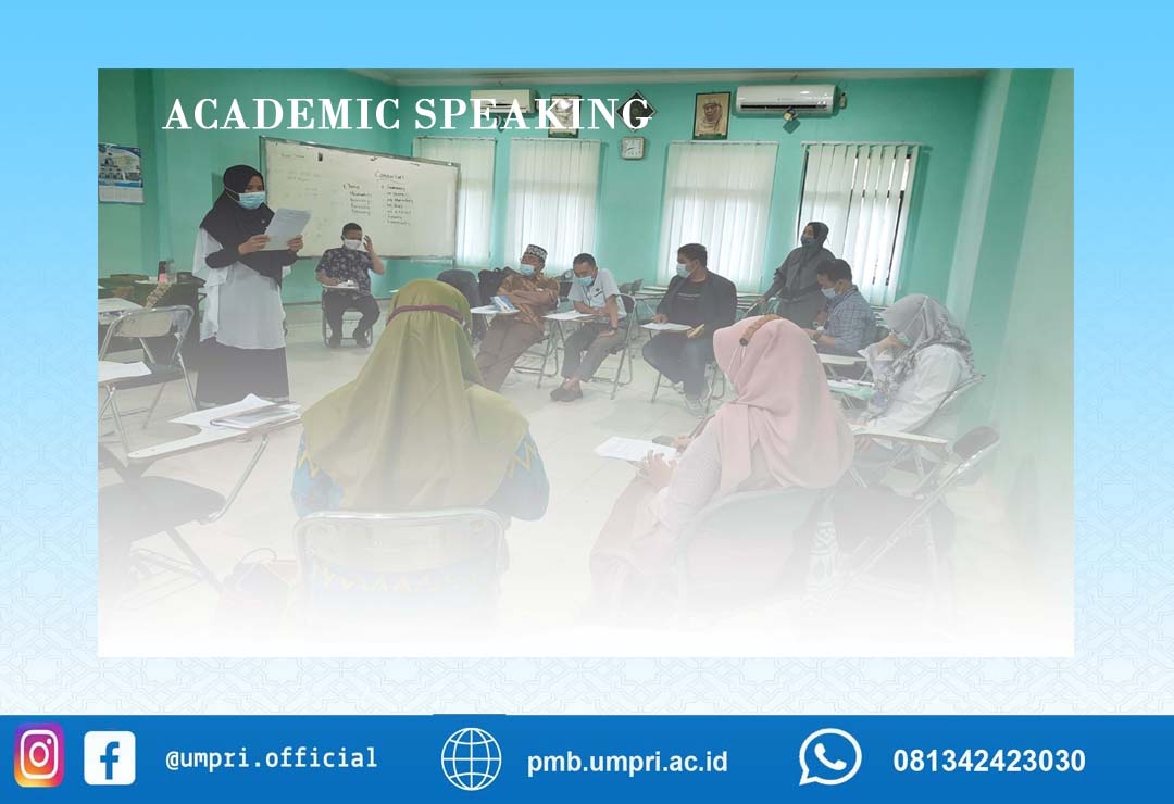 PELATIHAN ACADEMIC SPEAKING BAGI DOSEN UNIVERSITAS MUHAMMADIYAH PRINGSEWU LAMPUNG