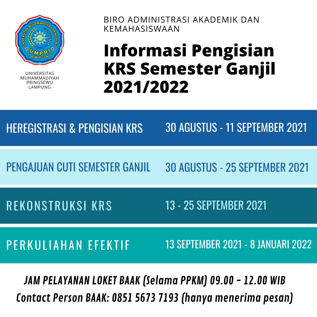 INFORMASI PENGISIAN KRS GANJIL