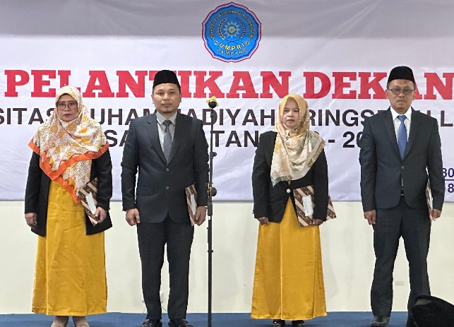 Rektor UMPRI Lantik 4 Dekan Periode 2023-2027